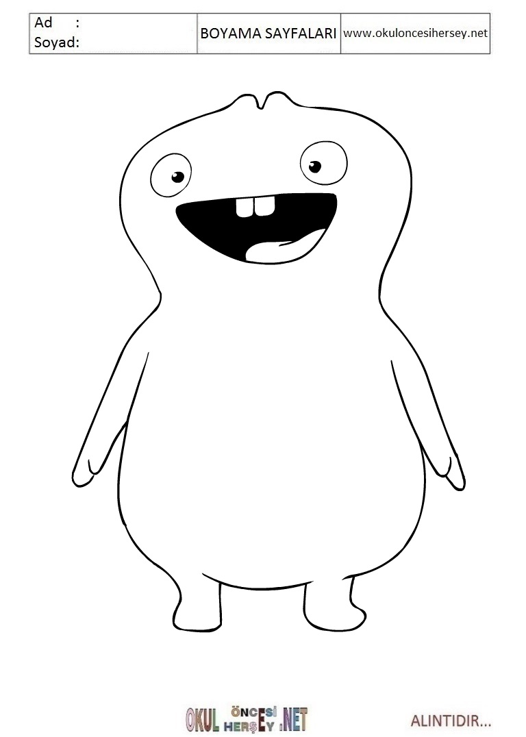 Çocuklar İçin Uglydolls Boyama Sayfaları 