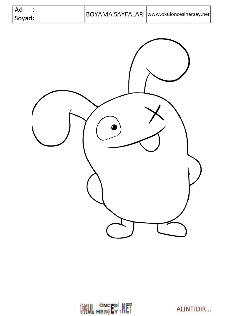 Çocuklar İçin Uglydolls Boyama Sayfaları 