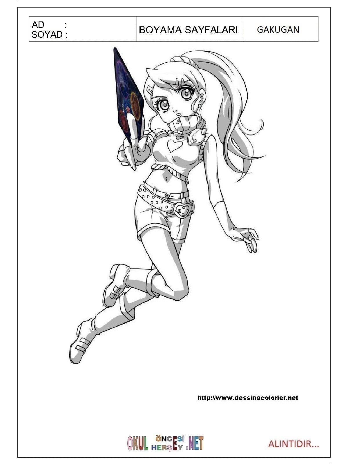 Çocuklar İçin Bakugan Boyama Sayfaları 
