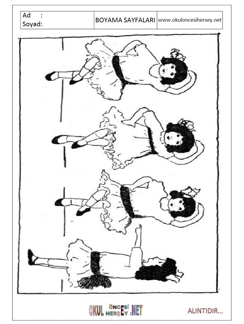 Çocuklar İçin Dansçı Boyama Sayfaları 