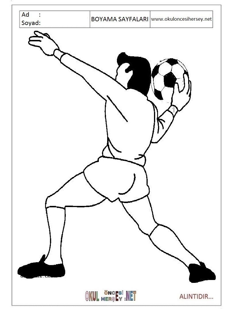 Çocuklar İçin Futbol Boyama Sayfaları 