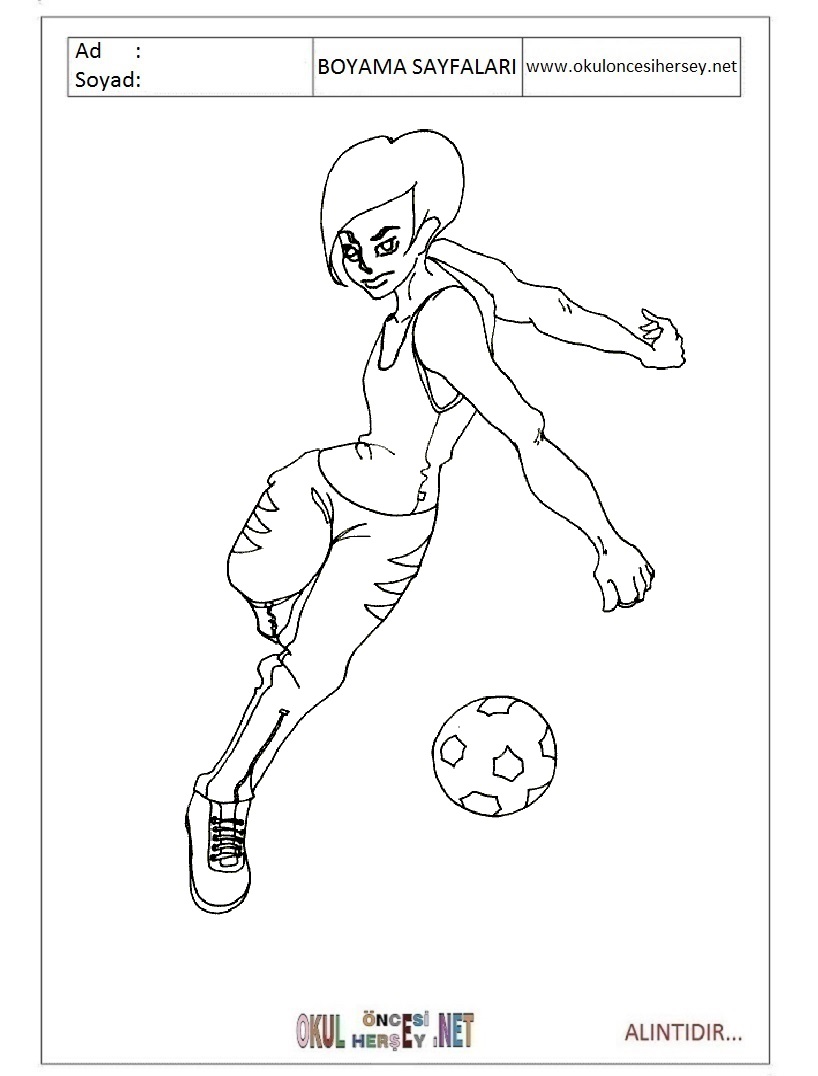 Çocuklar İçin Futbol Boyama Sayfaları 