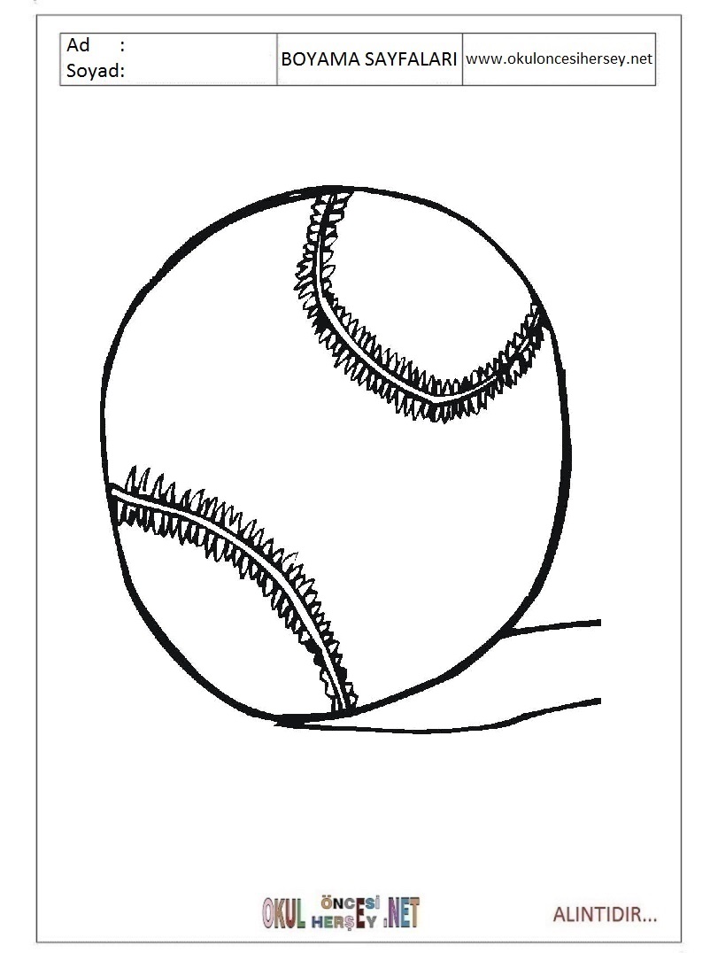 Çocuklar İçin Tenis Boyama Sayfaları 