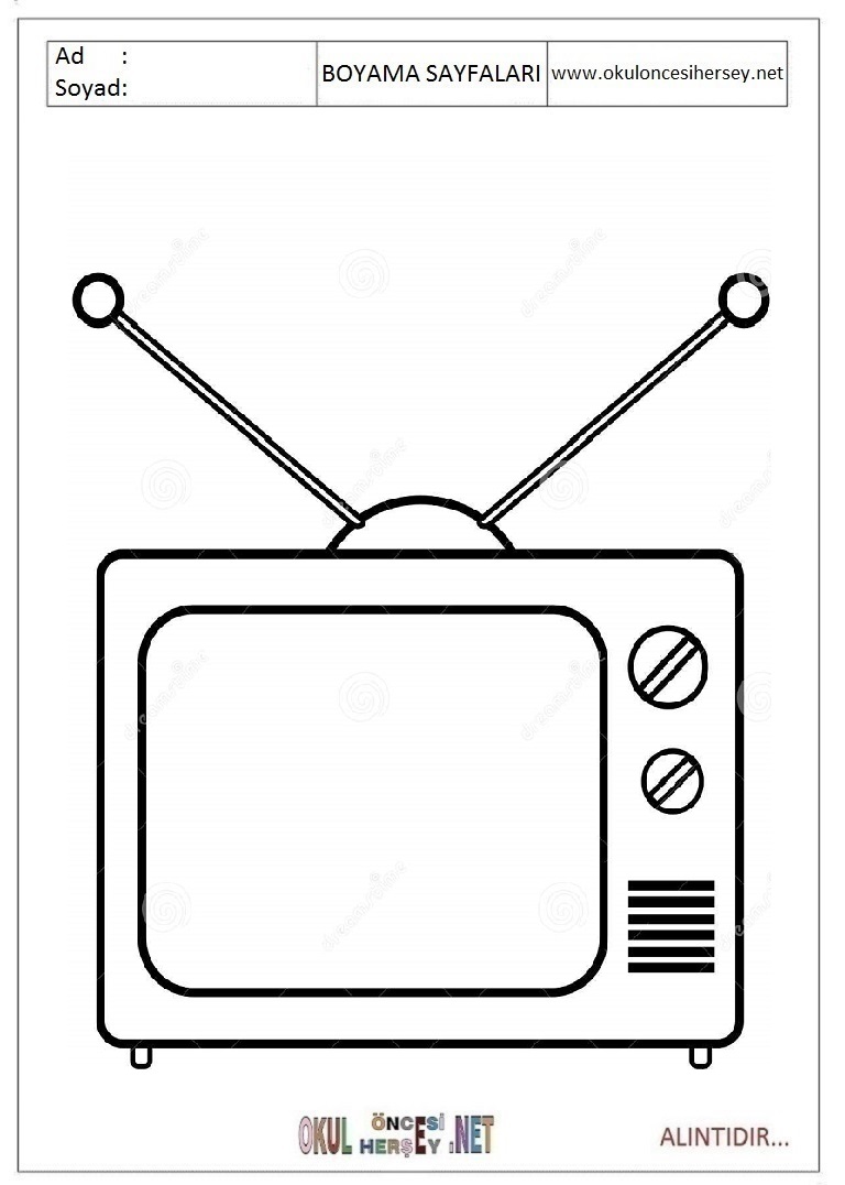 Нарисовать телевизор для детей