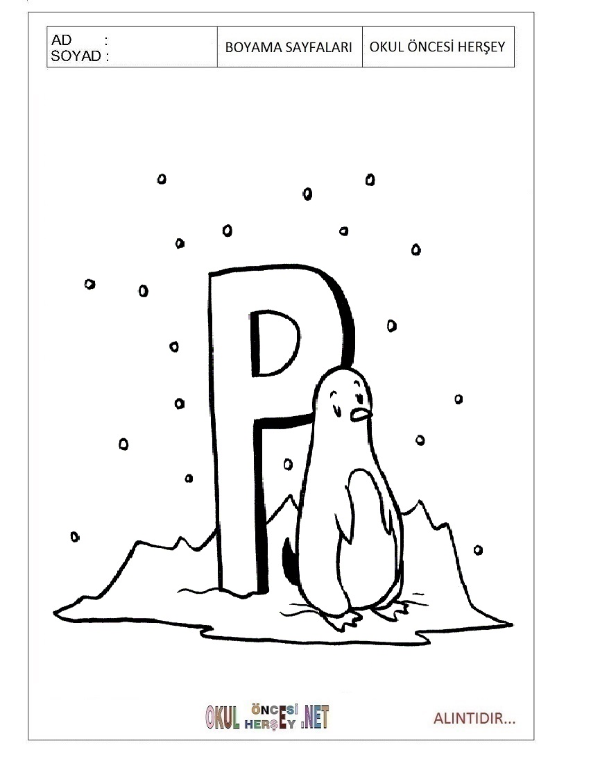 Çocuklar İçin Penguen Boyama Sayfaları 