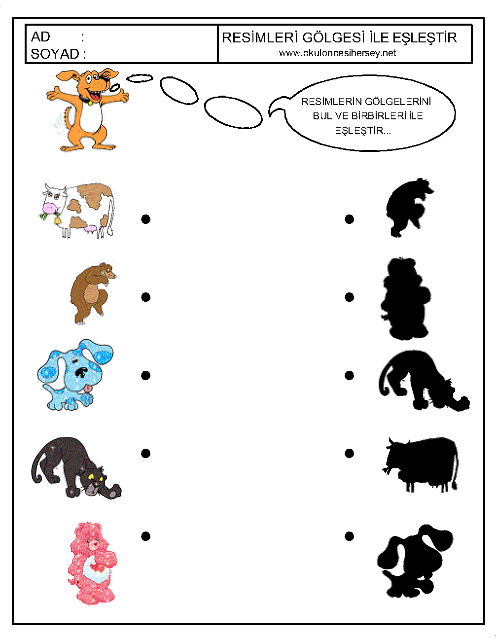Resmi Gölgesi İle Eşleştir Etkinliği