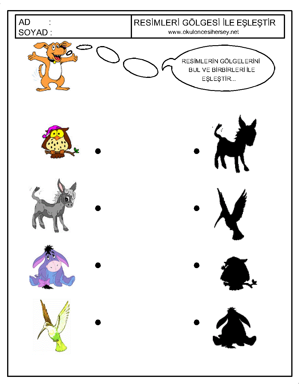 Resmi Gölgesi İle Eşleştir Etkinliği