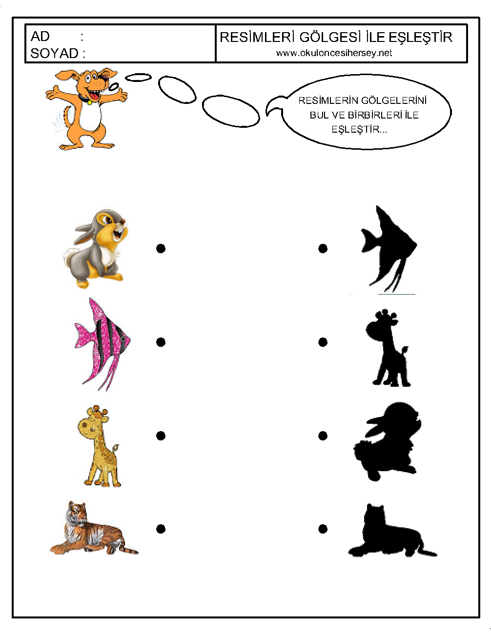 Resmi Gölgesi İle Eşleştir Etkinliği