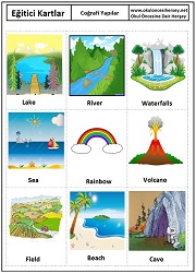 Okul öncesi Coğrafi Yapılar eğitici kartları