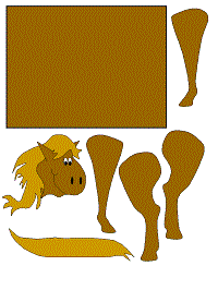 tuvalet kağıdından At kukla şablonu