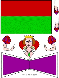 tuvalet kağıdından Kraliçe kukla şablonu