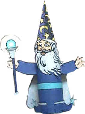 tuvalet kağıdından Sihirbaz kukla şablonu