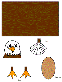 tuvalet kağıdından Şahin kukla şablonu