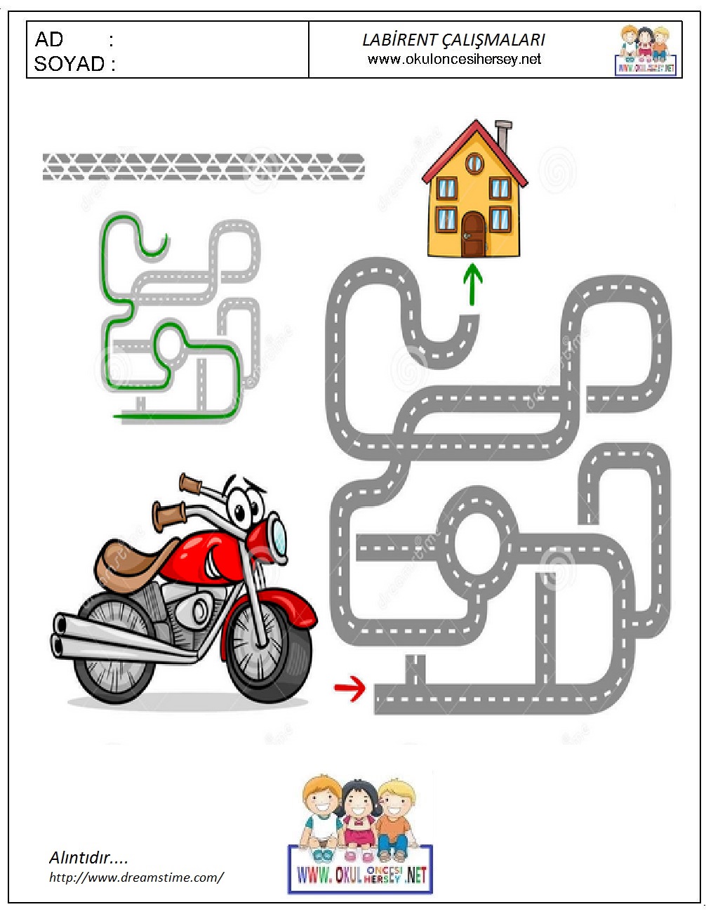 okul öncesi çizgi çalışmaları