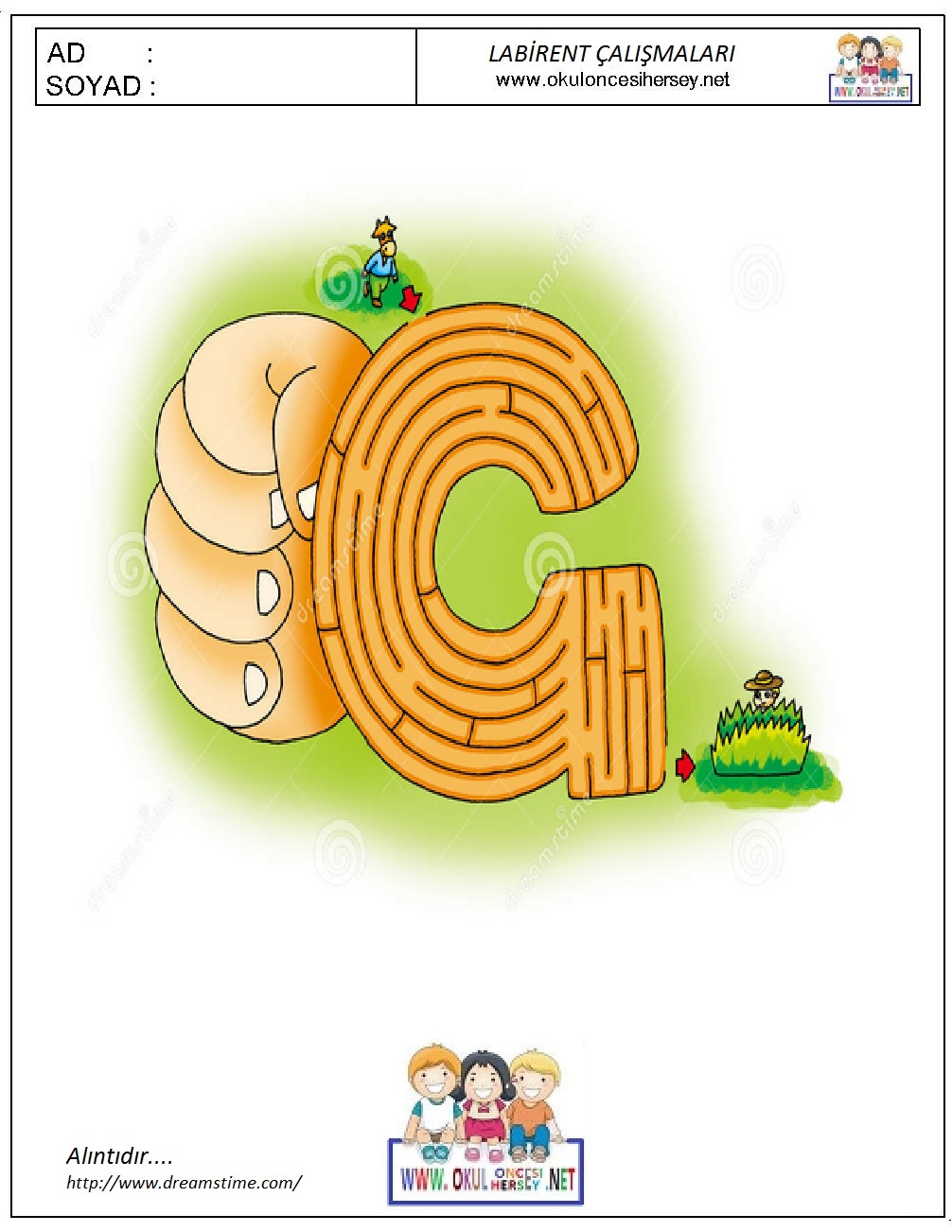 okul öncesi çizgi çalışmaları