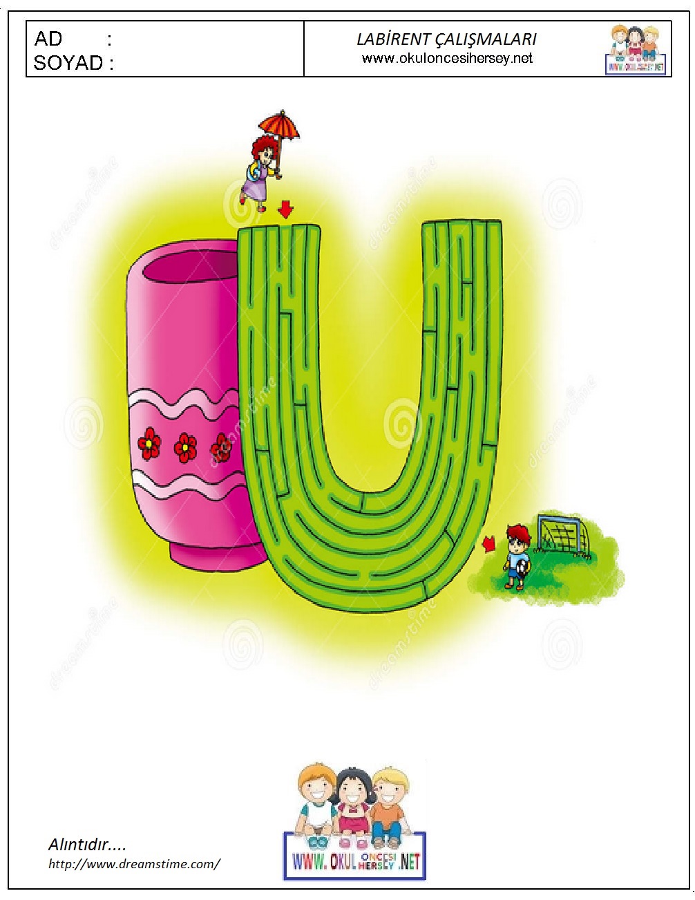 okul öncesi çizgi çalışmaları