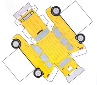çocuklar için hazır araba model maketi şablonu, paper craft model