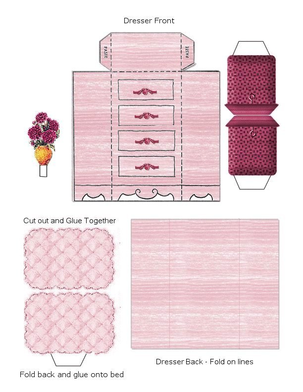 Çocuklar İçin  Barbie Evi Hazır Maket Şablonları  