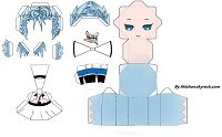 çocuklar için hazır baby model maketi şablonu, paper craft model baby