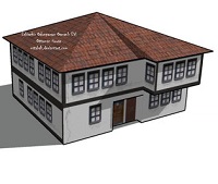çocuklar için hazır ev model maketi şablonu, paper craft model house