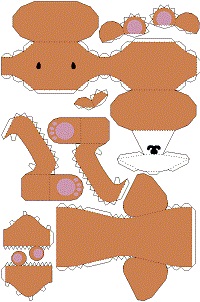 çocuklar için hazır eğlenceli ve kolay  model maketi şablonu, paper craft model easy and funny