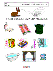 eşya kavramı çalışma sayfaları