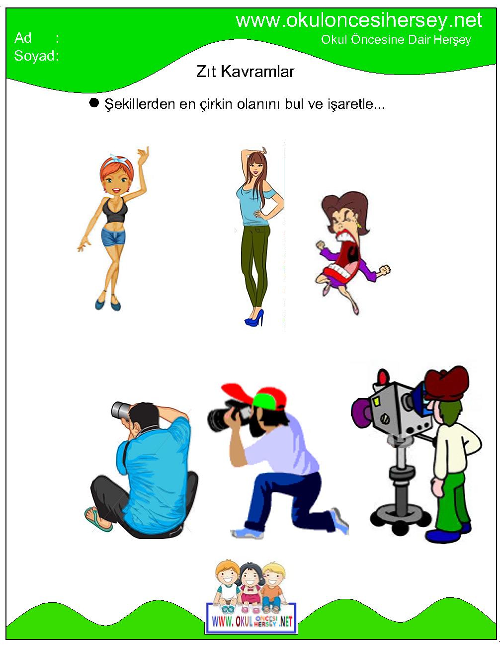 okul öncesi çizgi çalışmaları