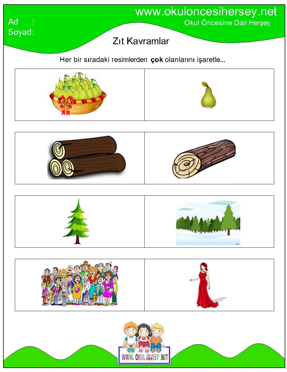 okul öncesi çizgi çalışmaları