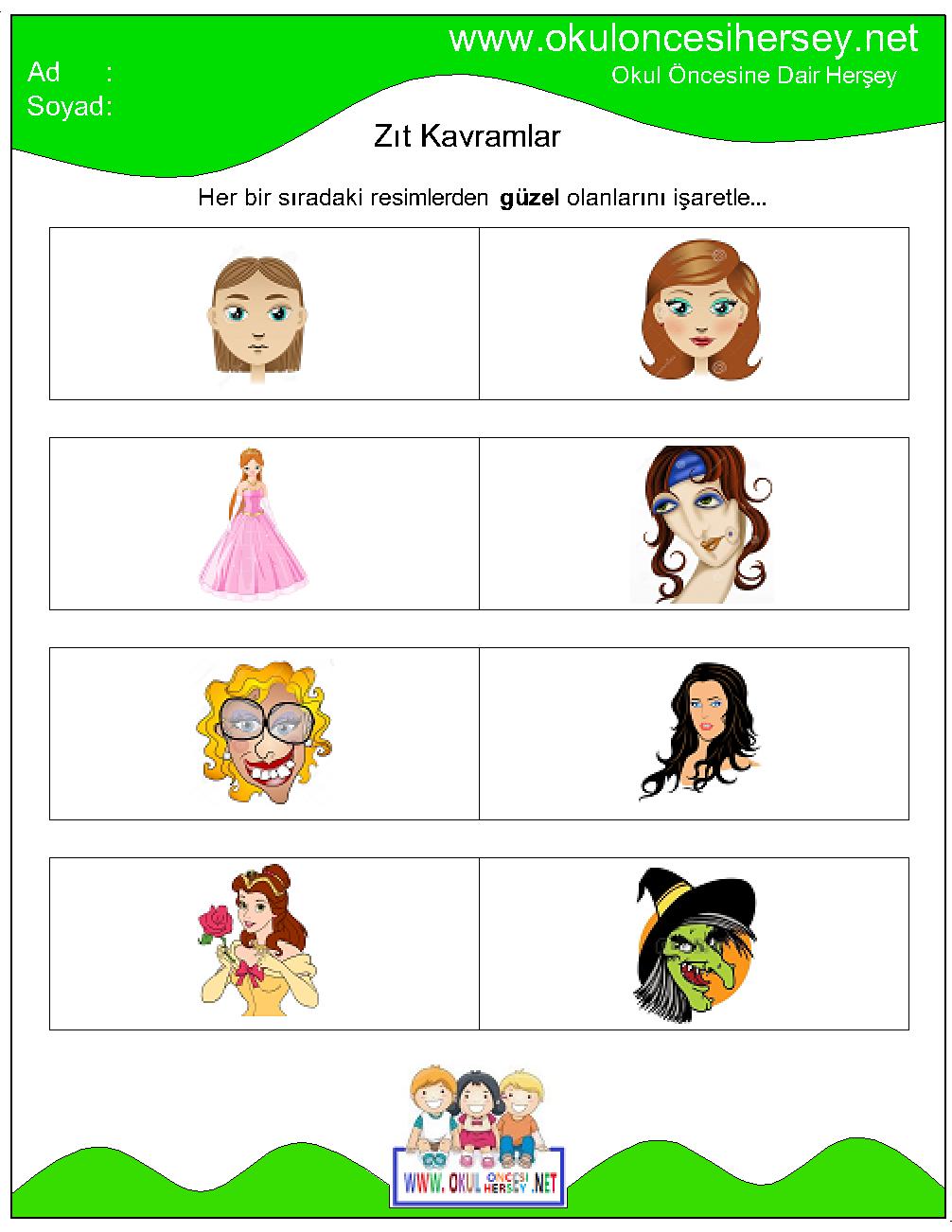 okul öncesi çizgi çalışmaları