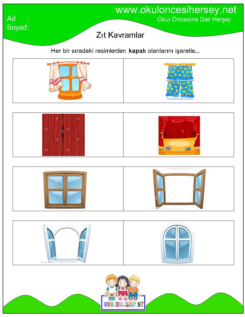 okul öncesi çizgi çalışmaları