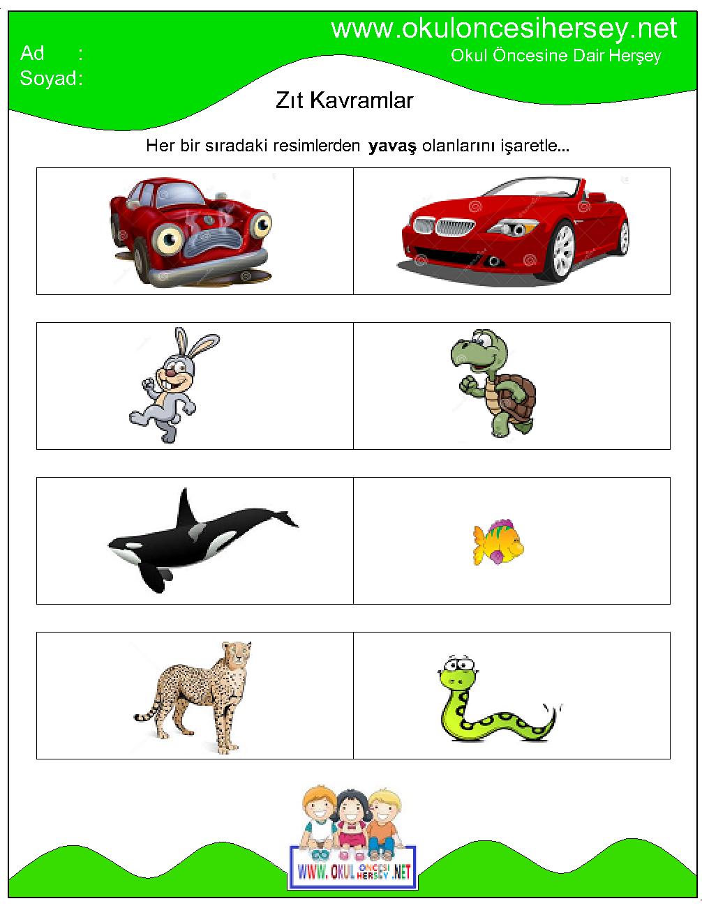 okul öncesi çizgi çalışmaları