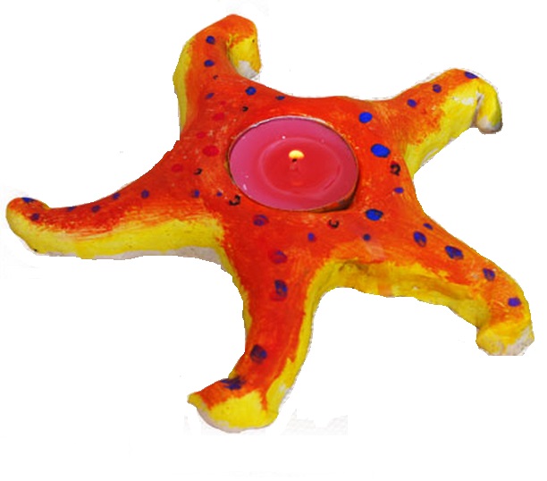 Seramik Hamurundan Deniz Yıldızı Şeklinde Şamdan Yapma