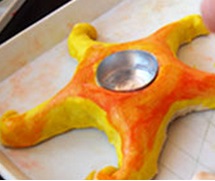 Seramik Hamurundan Deniz Yıldızı Şeklinde Şamdan Yapma