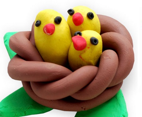 Oyun Hamurundan Kuş Yuvası Yapımı