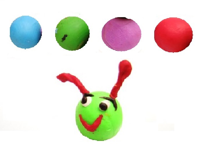 Oyun Hamurundan Tırtıl Yapımı