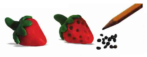 Oyun Hamurundan Çilek Yapımı