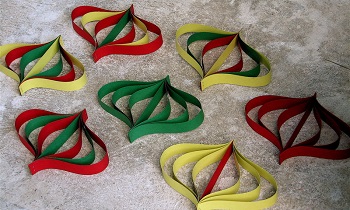 kağıttan süs yapımı resimli anlatımı