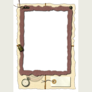 kağıttan-kartondan hazır çerçeve şablonu kes-yapıştır