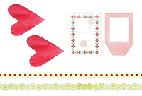 kağıttan-kartondan hazır çerçeve şablonu kes-yapıştır