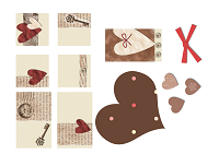 kağıttan-kartondan hazır çerçeve şablonu kes-yapıştır