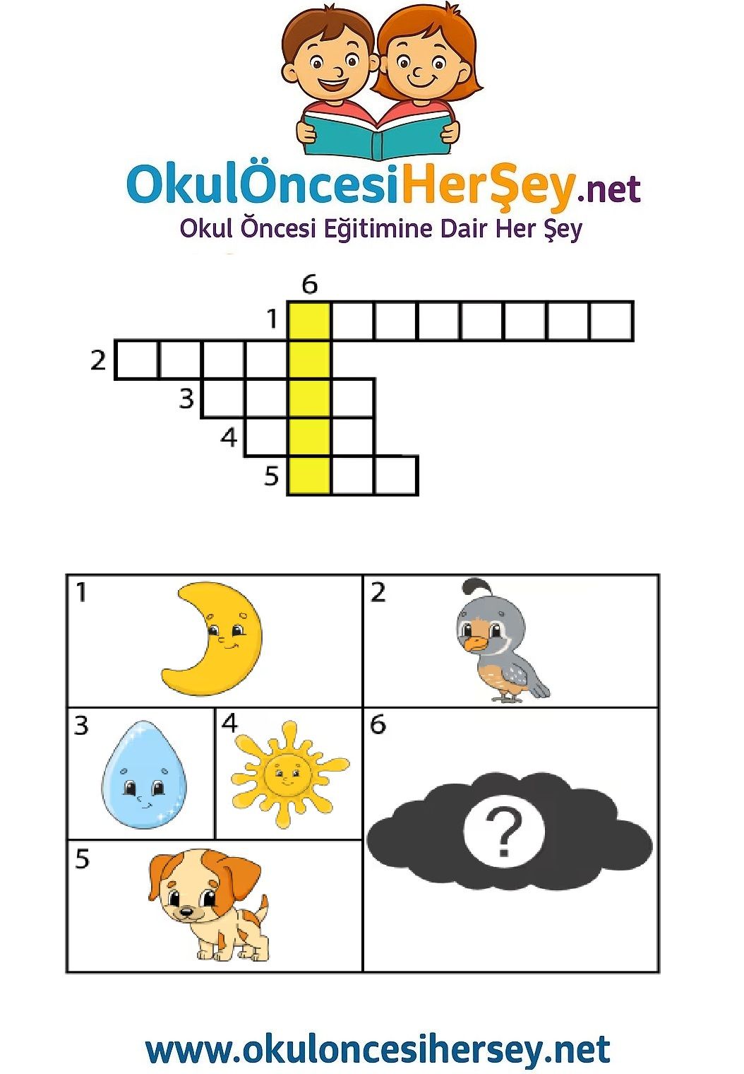 Çocuklar İçin   Crossword Bulmaca  
