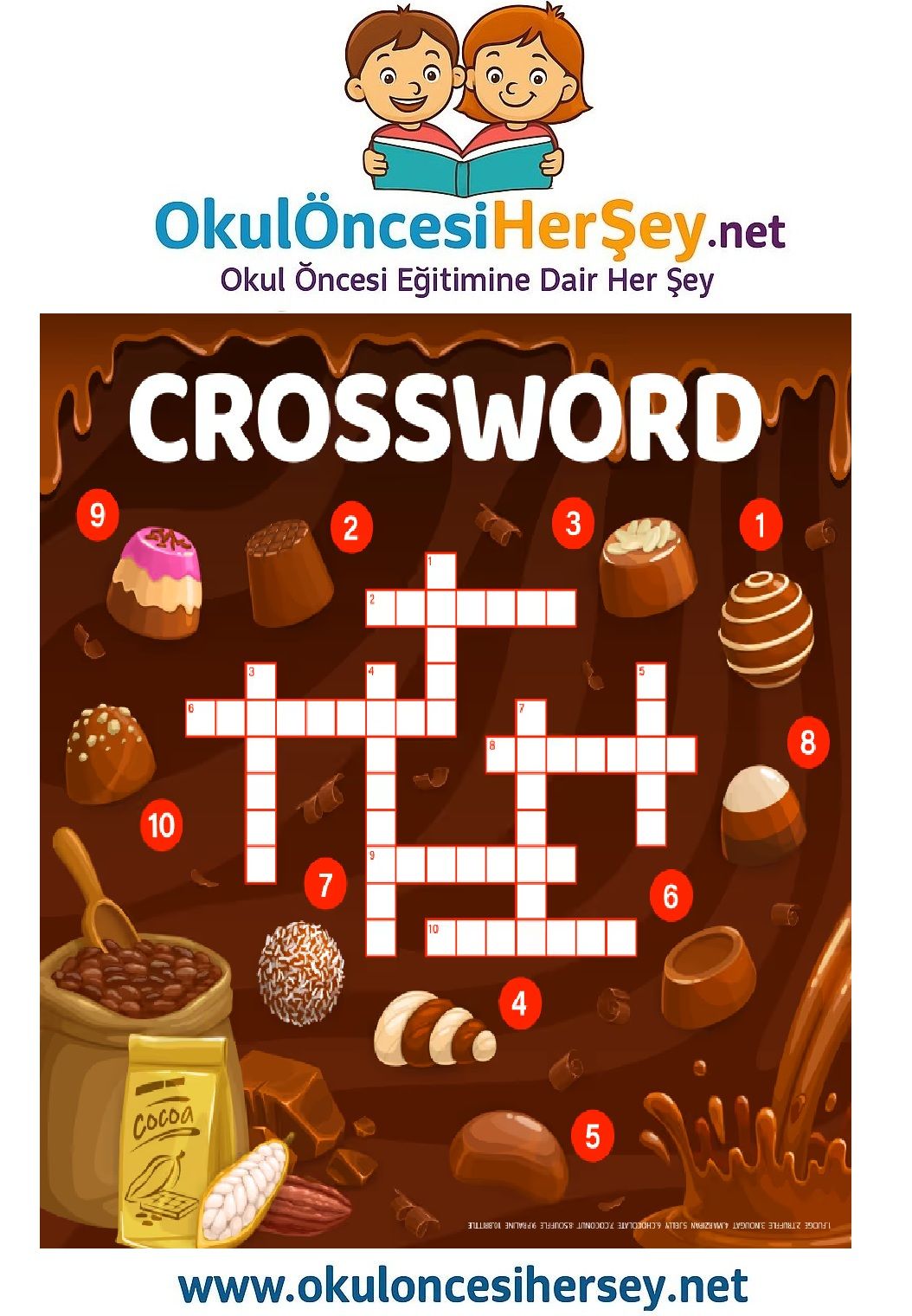 Çocuklar İçin   Crossword Bulmaca  
