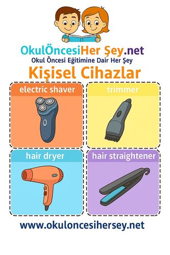 Çocuklar İçin  İngilizce Ev Aletleri Flashkart  