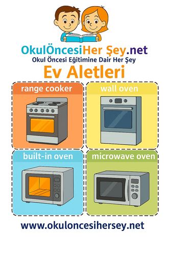 Çocuklar İçin  İngilizce Ev Aletleri Flashkart  