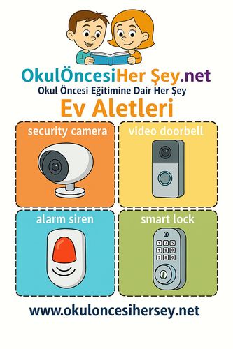 Çocuklar İçin  İngilizce Ev Aletleri Flashkart  