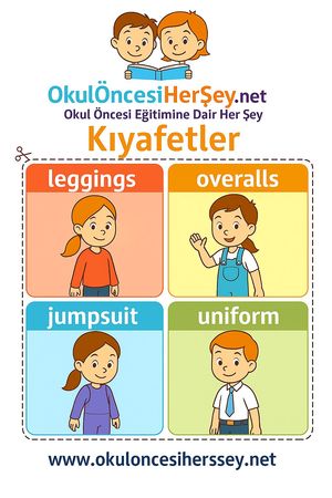 Çocuklar İçin  İngilizce Giyim-Aksesuar Flashkart  