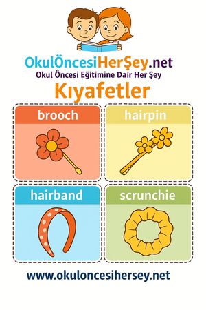 Çocuklar İçin  İngilizce Giyim-Aksesuar Flashkart  