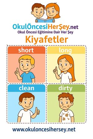 Çocuklar İçin  İngilizce Giyim-Aksesuar Flashkart  