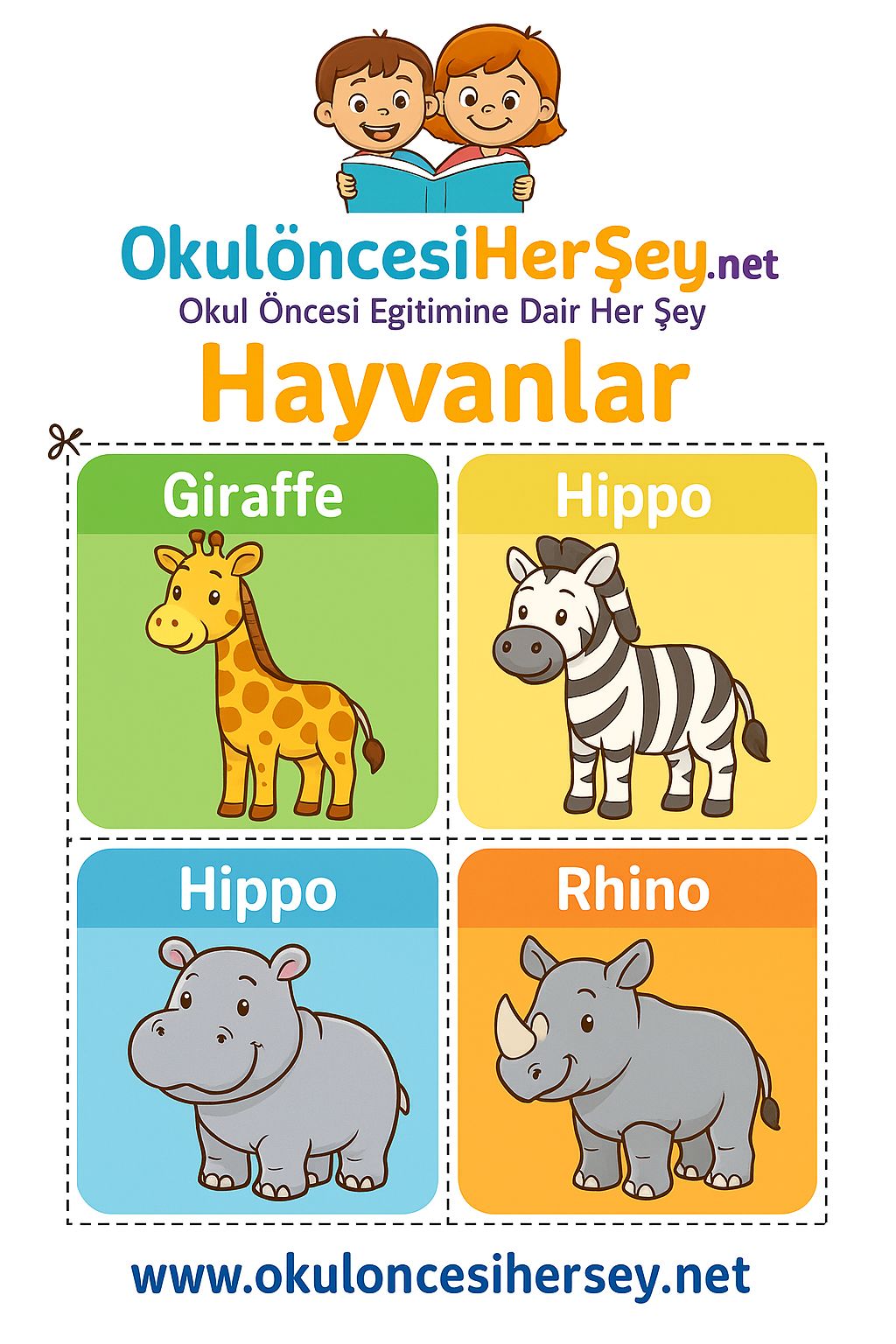 İngilizce Hayvanlar Flashkart