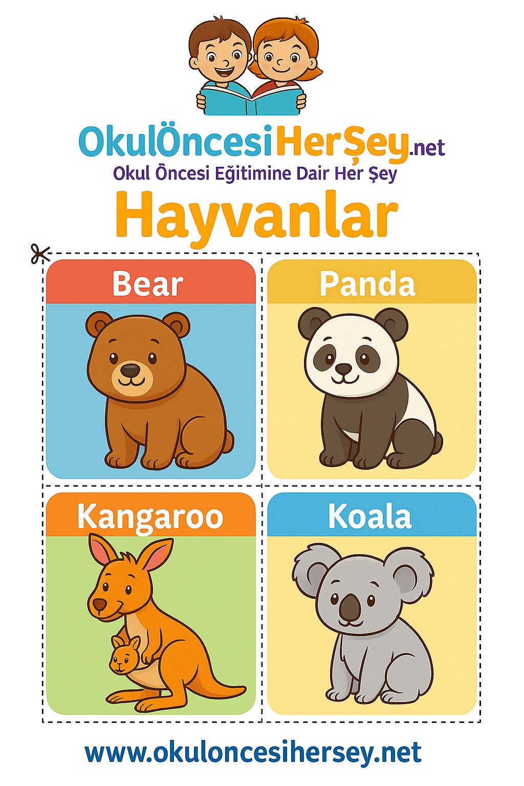 İngilizce Hayvanlar Flashkart